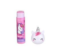 Bálsamo labial de unicornio 4 g - Jelly Blush Stick para labios - Vegano y dermatológicamente probado - Bálsamo labial hidratante para niños, adolescentes y adultos - sabor a fresa