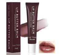 Balsamo Labial De Verano, Mascarilla Labial Acondicionadora de Mantequilla, Bálsamo Labial con Color, Aceite Labial para Labios Secos o Agrietados, Brillo e Hidratación Instantáneos (Chocolate)