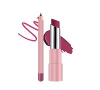 Bálsamo labial Genli, bálsamo de aceite Genli Lifter Glaze, labial mate resistente al agua de larga duración, delineador de labios dos en uno, brillo hidratante de 24 horas (08#)
