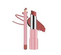 Bálsamo labial Genli, bálsamo de aceite Genli Lifter Glaze, labial mate resistente al agua de larga duración, delineador de labios dos en uno, brillo hidratante de 24 horas (01#)