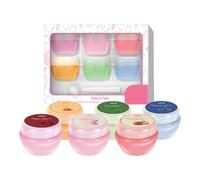 Bálsamo labial hidratante, bálsamo labial hidratante, hidratante de labios secos, kit de bálsamo labial para dormir, juego de 6 piezas de crema hidratante de labios natural, hidratante de labios para