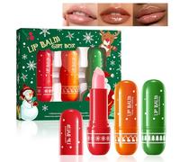 Bálsamo Labial Navideño,Balsamo Labiald,3 Piezas Hidratante Labial,Protector Labial,24 horas de hidratación, Christmas Winter Lip Balm Set,un Regalo para Amigos y Familiares