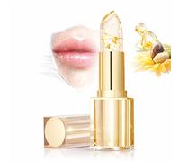 Bálsamo Labial Que Cambia De Color Con PH Con Lámina Oro, Pintalabios Jelly Tinte Suave, Barrera De Cera Y Vaselina, Aceites Y Mantecas Vegetales, Acabado Brillante (Gilded Gold)