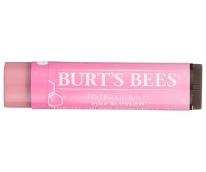 Bálsamo labial teñido Burt's Bees Pink Blossom, tinte labial hidratante con manteca de karité, 100% de origen natural, 4,25 g (el embalaje puede variar)