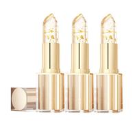 Bálsamo labial termoactivo con cambio de color PH - 24 horas de duración | Lápiz labial de color cambiante con oro en hojas | Bálsamo labial hidratante y lápiz labial adaptativo al PH para mujer (3