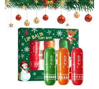 Balsamo Labiald,Bálsamo Labial Navideño,3 Piezas Hidratante Labial,Protector Labial,Hydrating Lip Balm Set,Cuidado Hidratante de Labios,Hidratante Lip Balm,Set Bálsamo Labial Navideño