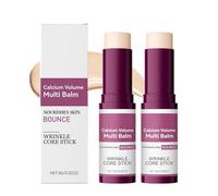 Bálsamo Multi Calcio Nuevo 2026 Fórmula de Colágeno con Almendra y Vitamina E Hidratante y Humectante para el Cuidado de la Piel del Rostro, Ojos y Cuello (2Piezas)