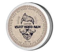 Bálsamo para barba con aroma a madera de sándalo, cera para barba, estiliza, fortalece y suaviza las barbas y los bigotes, regalos para hombres (piel)