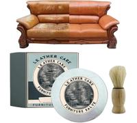 Bálsamo para Muebles con Cepillo para Cuero y Madera, Bálsamo para Cuero, Nutritivo, Multiusos, Cubre Rayones, Previene el Agrietamiento y la Decoloración de los Muebles