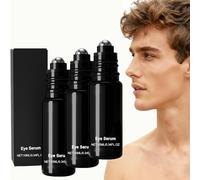 Bálsamo para ojos revitalizante para hombres, crema de ojos para ojeras más oscuras, bálsamo antiedad para los ojos, con cafeína y rodillos de enfriamiento, círculos oscuros y líneas finas (3 unidades