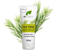 Bálsamo para Talones de Árbol de Té Dr Organic, Purificante, Hidratación 24H, con Aceite de Semilla de Girasol Natural, Libre de Crueldad, Sin Parabenos ni SLS, Certificado Orgánico, 100ml
