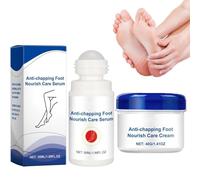 Bálsamo reparador nutritivo anti-grietas para pies, loción hidratante natural, crema reparadora para talones agrietados, fórmula ligera, aplicación en múltiples zonas (A+B)