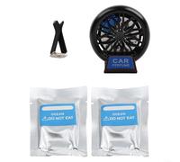 Bálsamo sólido de aromaterapia automotriz con forma de cubo de rueda de coche, diseñado para adaptarse a salidas de aire y proporcionar un aroma fresco continuo dentro de los vehículos (azul)