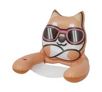 Balsas de piscina - Asiento flotante de 600 g, silla inflable, balsa de lago con respaldo y portavasos, flotador de verano para playa, natación, recreación al aire libre, tomar el sol, vacaciones