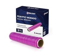 BALSAT Bobina Film transparente alimentario profesional PVC Resistente, 300 metros garantizados x bobina. Film 45x300 y 30x300. Film tatuajes y restaurantes. Paquete de 3 bobinas (45x300)