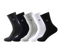 Balseti Calcetin de Colores Básicos, Formales y Estampados Vibrantes para Hombres. 80% Algodón. Pack de 6 Pares para Uso Diario. Talla Uínca 40-45. (01 - Básicos (40-45))