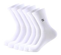 Balseti Calcetin de Colores Básicos, Formales y Estampados Vibrantes para Hombres. 80% Algodón. Pack de 6 Pares para Uso Diario. Talla Uínca 40-45. (03 - Blanco (40-45))