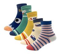 Balseti Calcetines para Niños y Niñas. 80% Algodón. Calcetines con Estampados Divertidos y Originales. Packs de 6 Pares para Uso Diario. Tallas entre 22-36 (FR/ES, Números, 22, 26, Regular, 16)