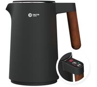BALTER Hervidor de agua de acero inoxidable con ajuste de temperatura, 40 ° C-100 °C, doble pared, sin BPA, silencioso e inalámbrico, Kettle, tetera con selección de temperatura, 1,5 L, 2200 W, color
