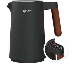 BALTER Hervidor de agua de acero inoxidable con ajuste de temperatura, 40 ° C-100 °C, doble pared, sin BPA, silencioso e inalámbrico, Kettle, tetera con selección de temperatura, 1,5 L, 2200 W, color