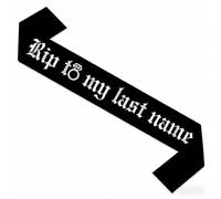 Balterever RIP To My Last Name - Banda gótica para despedida de soltera en blanco y negro para despedidas de soltera, fiestas nupciales y celebraciones de última aventura