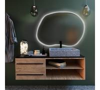 Baltica Design Bright Stain II espejo 60x43 cm con iluminación plata 5904107919607