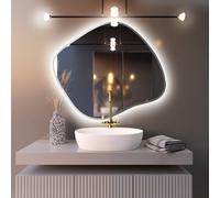 Baltica Design Bright Stain III espejo 50x43 cm con iluminación plata 5904107920306