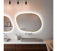 Baltica Design Bright Stain IV espejo 100x71 cm con iluminación dorado 5904107921365