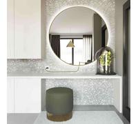 Baltica Design Electra espejo 50x50 cm circular con iluminación dorado 5904107903606