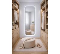 Baltica Design Stone Aura espejo 50x155 cm con iluminación negro 5904107932873