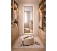 Baltica Design Stone Aura espejo 50x155 cm con iluminación negro 5904107932880