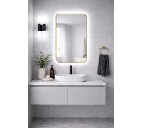 Baltica Design Stone Aura espejo 60x90 cm con iluminación oro 5904107932842