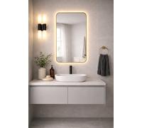 Baltica Design Stone Aura espejo 60x90 cm con iluminación oro 5904107932859