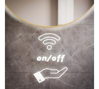 Baltica Design Tiny Border Bright espejo 100x100 cm circular con iluminación con lámina calefactora negro 5904107912448