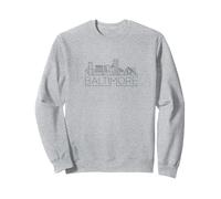 Baltimore Charm City en Maryland, Minimal Clean Sleek Vibes Sudadera
