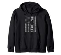 Baltimore, Maryland, Bandera Americana Sudadera con Capucha