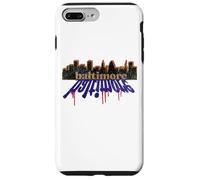Baltimore Skyline Graffiti Drip Arte Urbano Carcasa para iPhone 7 Plus/8 Plus