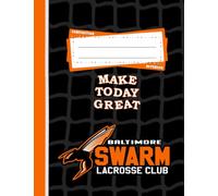 Baltimore Swarm Lacrosse Wide Ruled Composition Notebook: Standard 7.5in x 9.75in, 100 Pages, Lower Carbon Groundwood Paper Pages