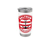 Baltrum Mar del Norte Isla Vacaciones Playa Surfing Souvenir Vaso térmico de acero inoxidable de doble pared