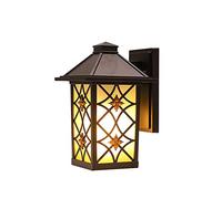 Baluarte de jardín exterior de estilo vintage moderno con clasificación IP54, farola cuadrada para porche, fachada, impermeable, para patio, comunidad, patio, pilar de pared de aluminio antioxidante,