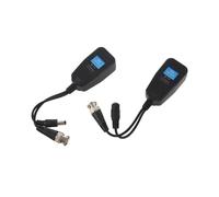 Balun de Video Pasivo HD-CVI / TVI / AHD con Conector de AlimentacióN y Transmisor de Datos RJ45 CAT5 1 Par