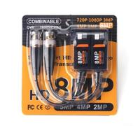 Balun Par para trenzado 8MP con Protección TVS Integrada Balun | Transmisión 8MP nítida, compatible CVI/ para ahd/ para tvi/CVBS, para ideal sistemas vigilancia modernos