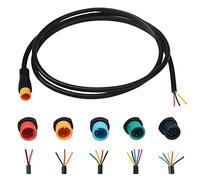 baluoqi - Cable de extensión (2 pines, 3 pines, 4 pines, 5 pines, 6 pines, conector estanco, con conector único e - Bike Light/Throttle, freno eléctrico/monitor, etc