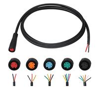 baluoqi Cable de extensión de 2 a 6 pines, conector impermeable, línea de bicicleta eléctrica para luz/Ebrake/indicador de, rojo, cable de extensión, bicicleta eléctrica