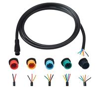 baluoqi Cable de extensión de 2 pines/3 pines/4 pines/5 pines/6 pines, conector impermeable con un solo conector, línea de bicicleta eléctrica para luz de bicicleta eléctrica/Ebrake/indicador de
