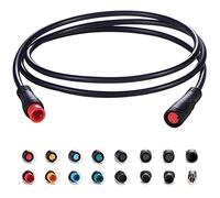baluoqi Cable de extensión de 2 pines El enchufe impermeable funciona para la luz de la bicicleta eléctrica/acelerador/Ebrake/Display Ebike Parts Extend Cable (hembra a macho, 80 cm)