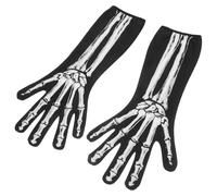 Baluue 1 Par De Guantes De Esqueleto De Halloween Disfraz Gótico De Calavera Y Huesos Guantes De Dedos Completos De Fantasma Para Halloween Fiesta De Graduación Disfraces Accesorios De