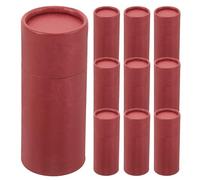 Baluue 10 Cajas de Papel Cilíndricas Multifuncionales para Frascos de 50 Ml Color Rojo Tarro de Almacenamiento Práctico y Bote para Té Ideales para Uso Doméstico y Conservación de