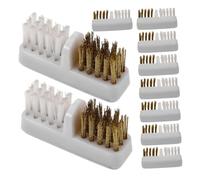 Baluue 10 piezas Cepillo para Brocas de Uñas de Cobre Limpiador Dual para Polvo Taladros Eléctricos Accesorio Ligero y Portátil para Manicura y Uso Industrial