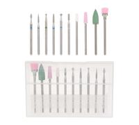 Baluue 10 piezas Fresas para Uñas de Aleación de Tungsteno Duraderas y Portátiles para Manicura Profesional y Pulido Salón o Uso Doméstico